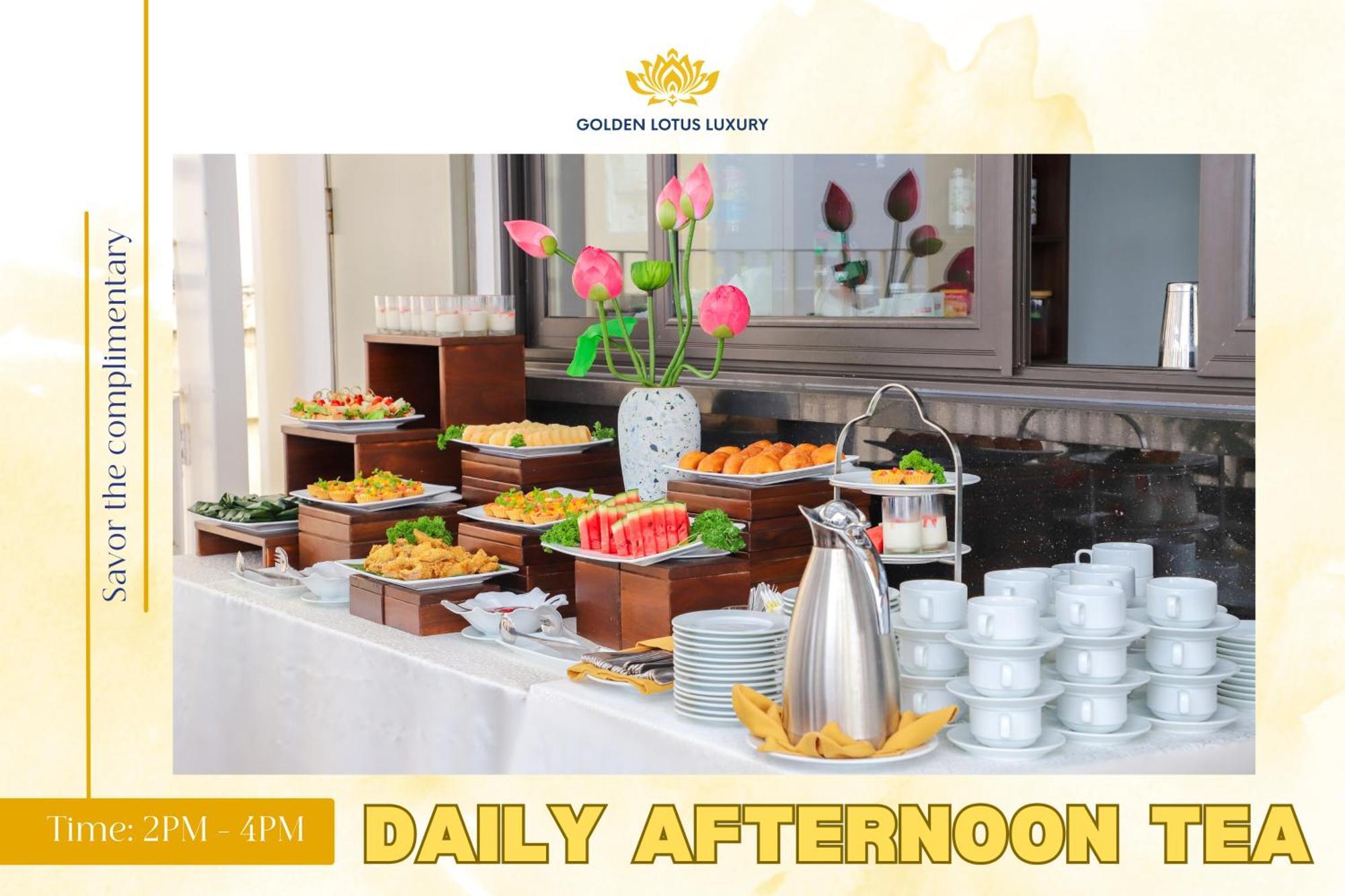 Golden Lotus Luxury Hotel Danang - Complimentary Daily Afternoon Tea Exteriör bild